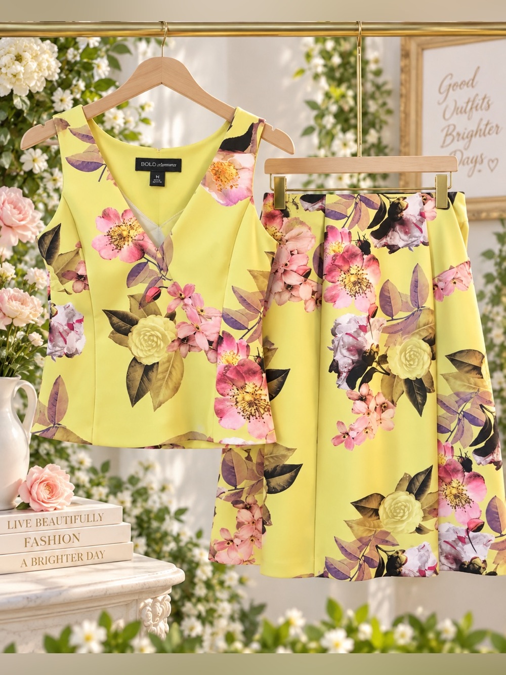 BOLD Elements Floral Two-Piece Set – Size Medium NWT